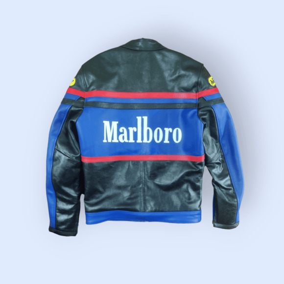 Vintage🔥 Marlboro Racing Leather Jacket - Picture 2 of 8